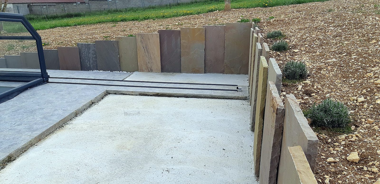 Soutènement en dalles de grès